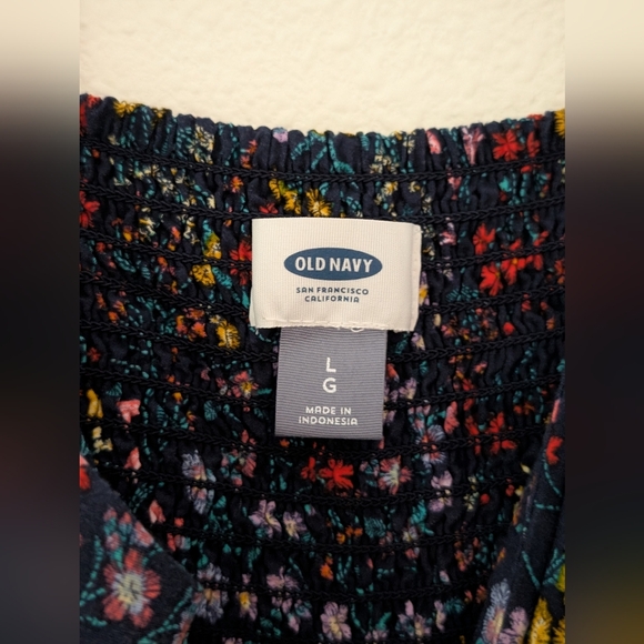 Old Navy Navy Blue Floral Mini Dress - Picture 3 of 5